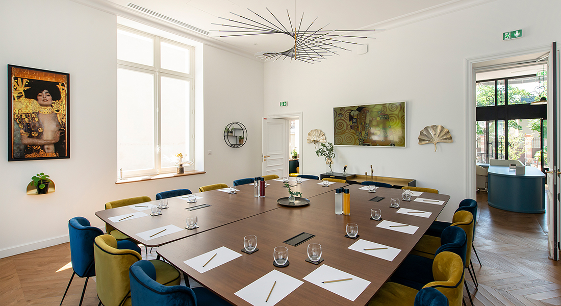 salle de réunion Ginkgo - double table - Villa Gabriel Molitor